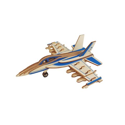 Woodcraft Hölzernes 3D Puzzle Kampfflugzeug F18
